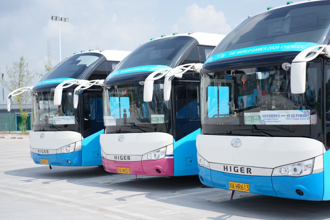 Over 100 Higer Buses Escort the World Games 2025 Chengdu